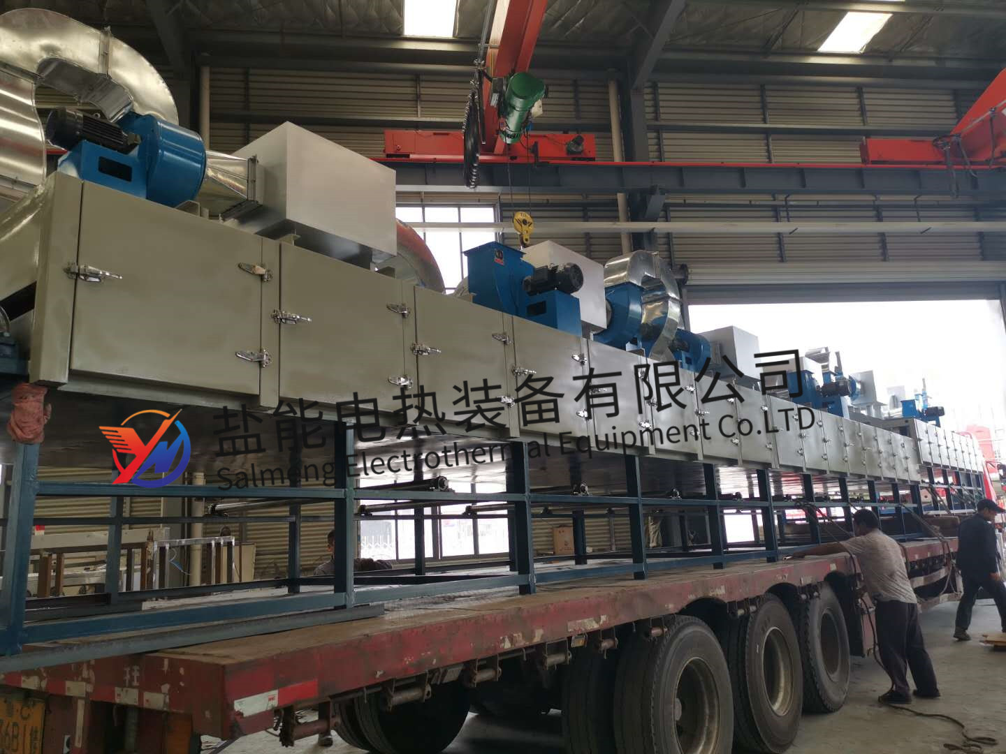 單層水駐極烘道發(fā)貨現(xiàn)場